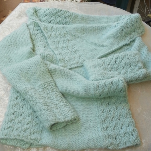 Mint Green Wool /Alpaca Sweater by Buffalo David Bitton - Picture 1 of 6